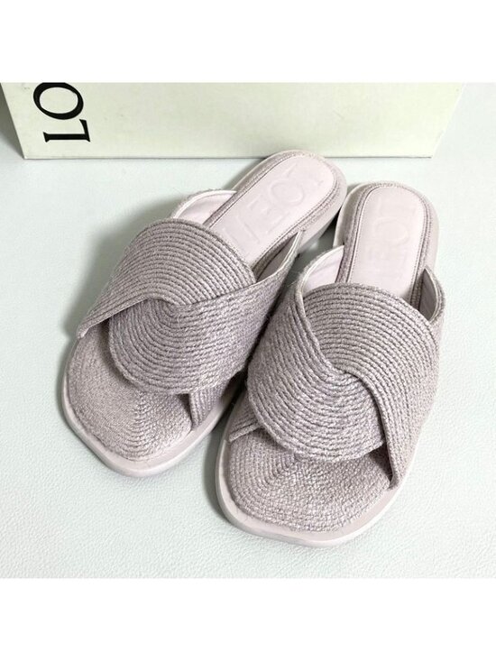 Loewe Slide Sandals Jute 39 Lavender main image 1